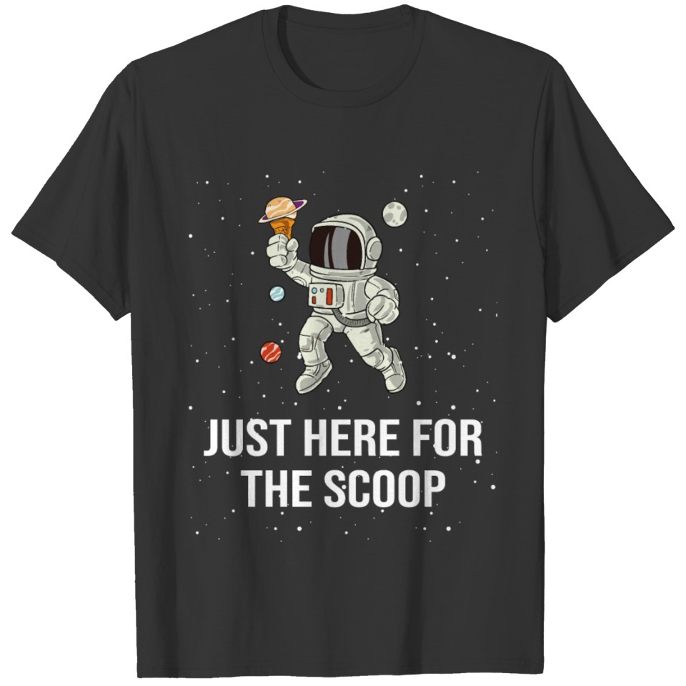 Ice Cream Scoop Cone Astronaut Funny T Shirts