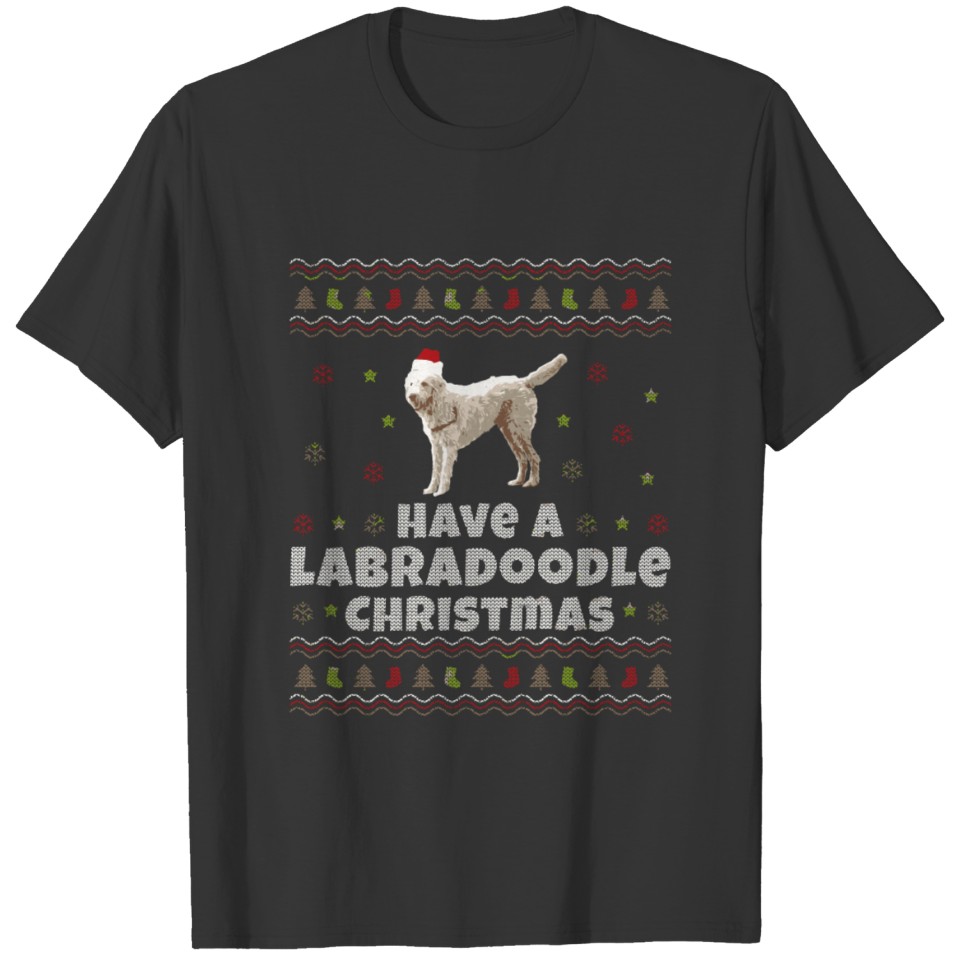 Long Sleeve Ugly Christmas Labradoodle Shirt T-shirt