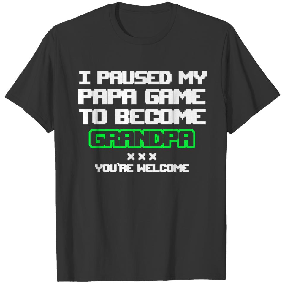 Game Papa Father Video Games Gamer Men Birthday T-shirt