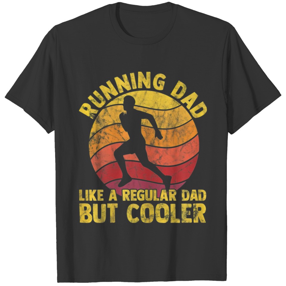 Biathlon Runner Marathon Running Dad Fathers Day T T-shirt