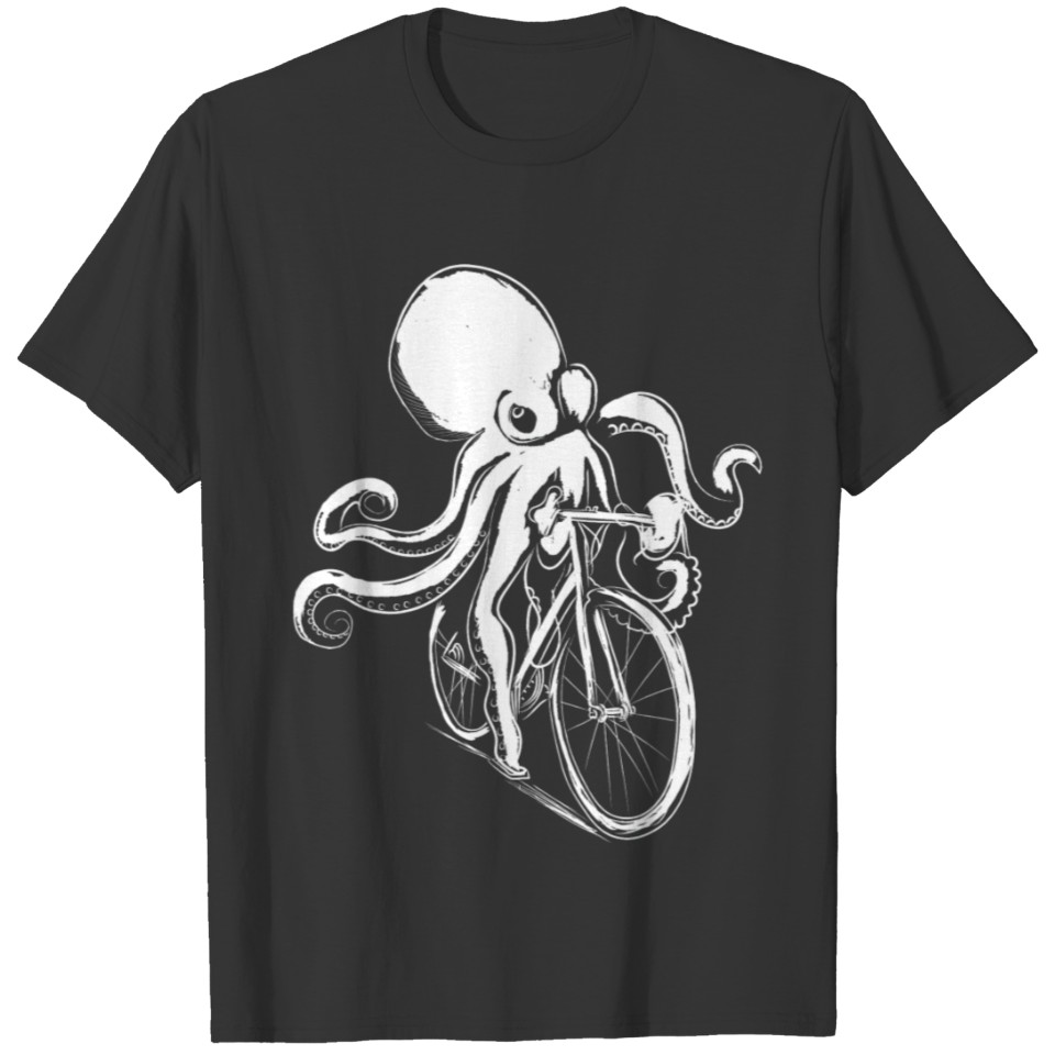 Bike Bicycle Octopuses Dress Kraken Art Cyclist T-shirt