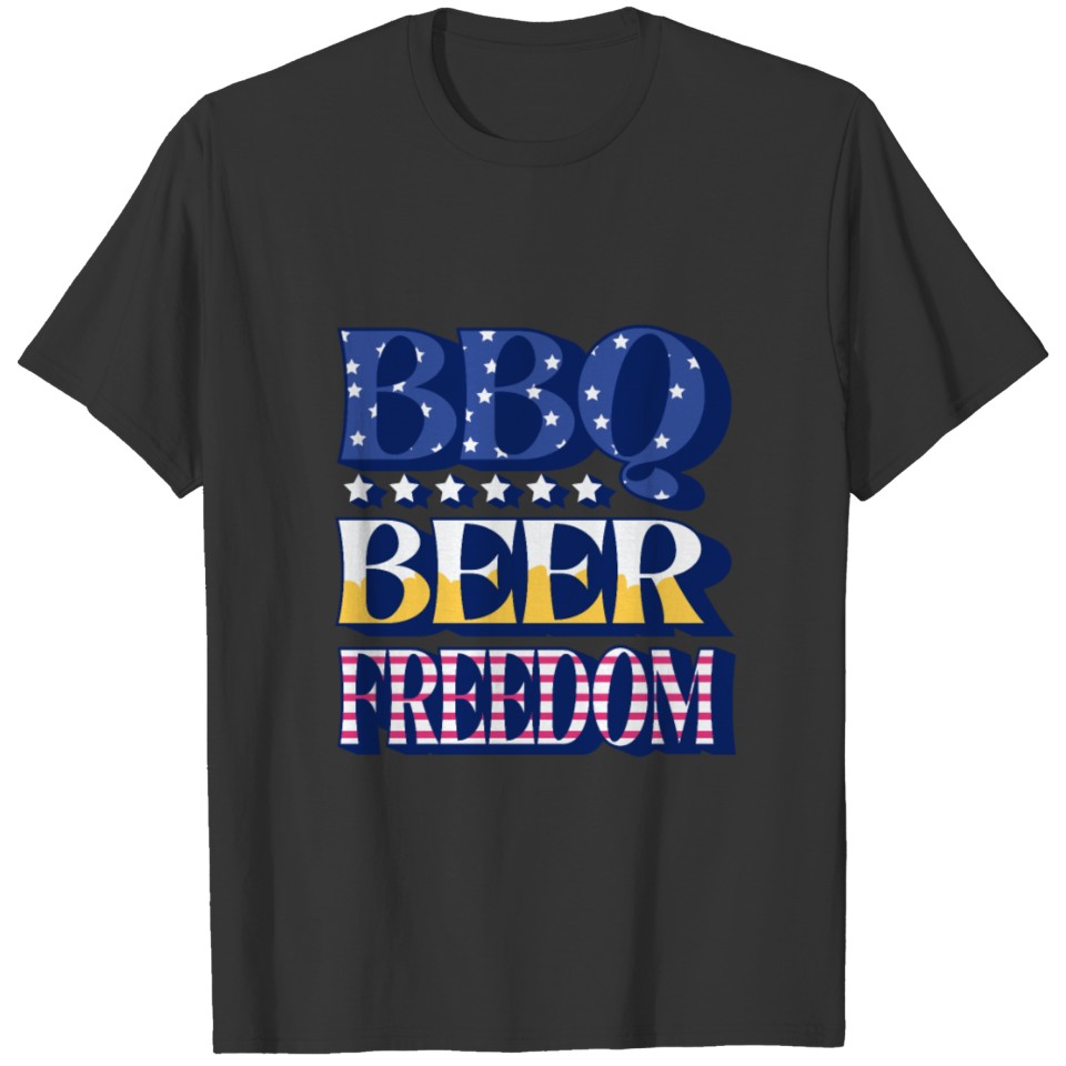 BBQ Beer Freedom T-shirt