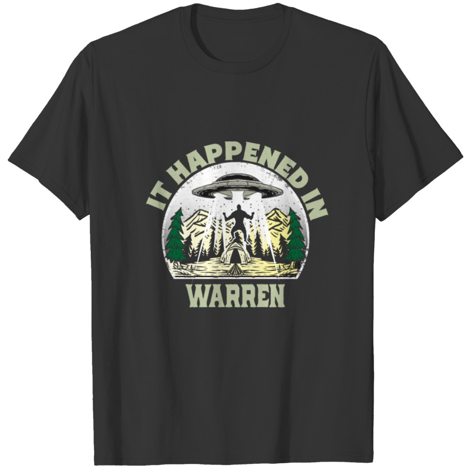 Alien UFO In warren City T-shirt