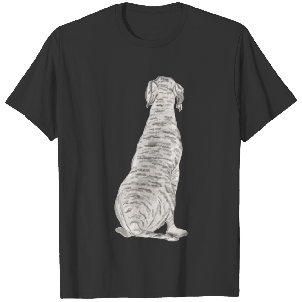 white black dog sitting T Shirts