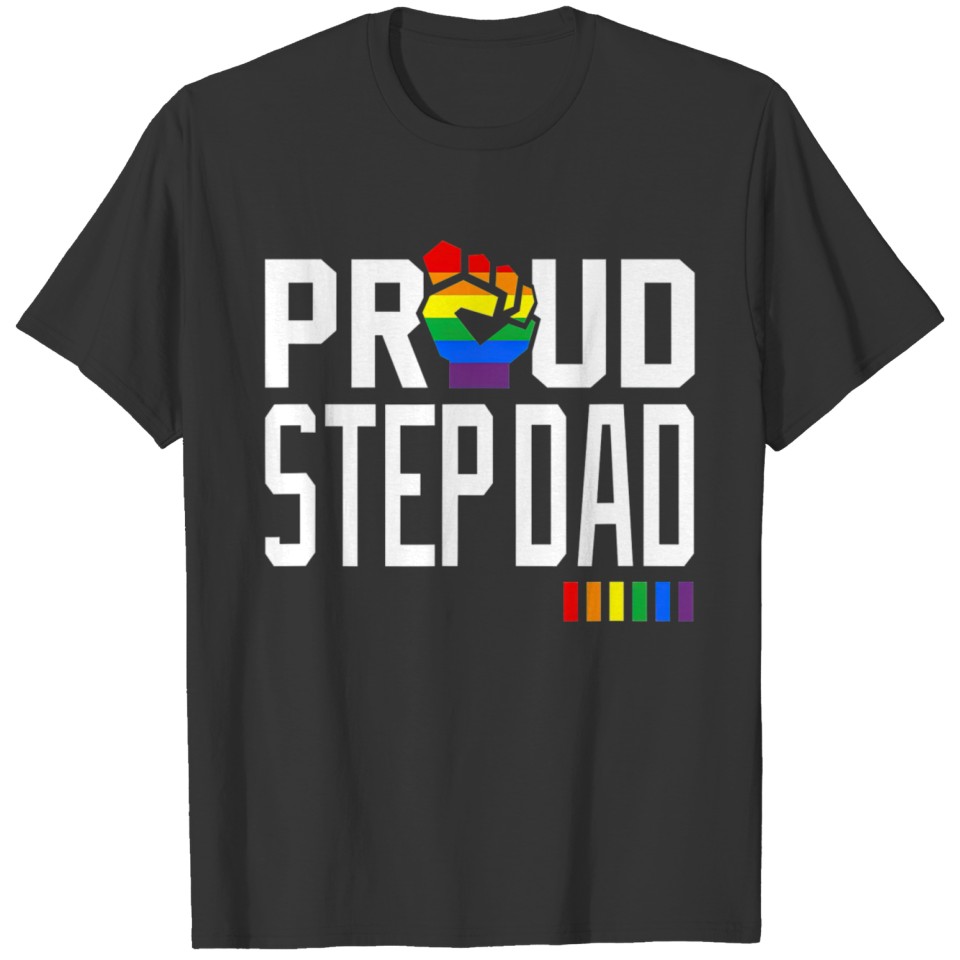 Proud Step Dad Gay Pride Month LGBTQ T T-shirt