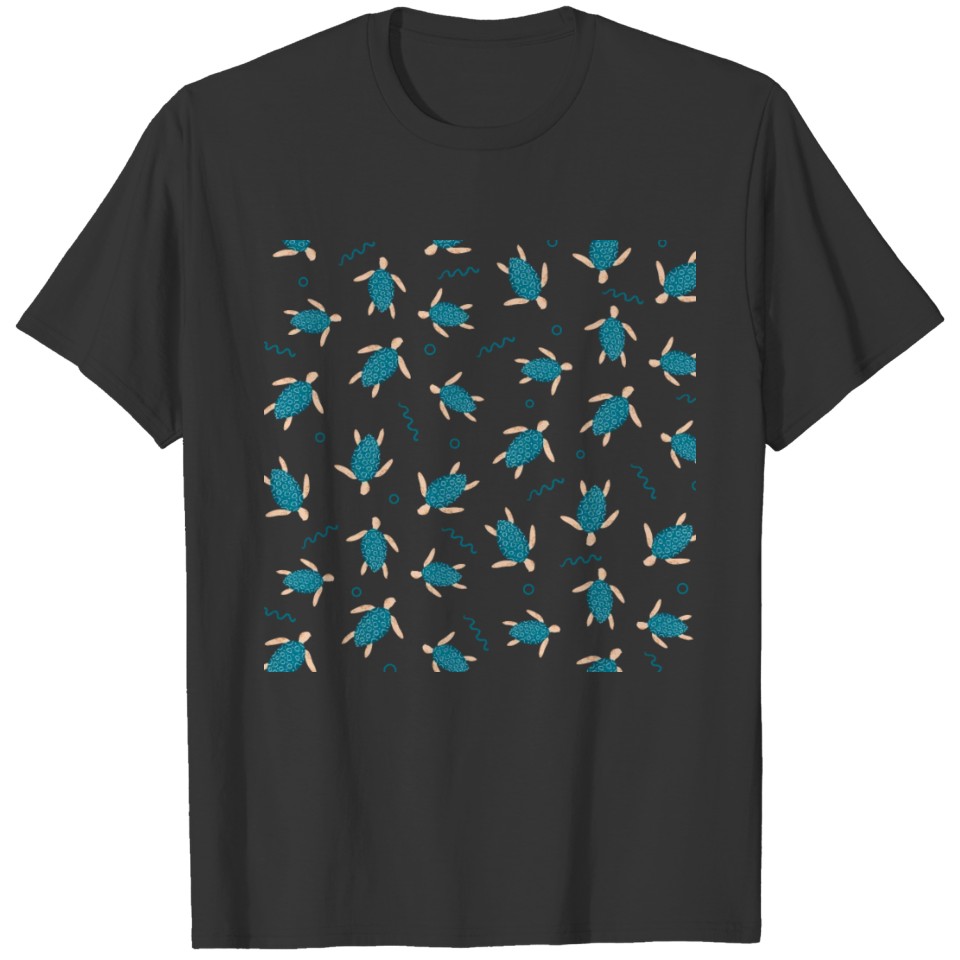 Turtle Pattern - Cute Sea Life Animal Print Gift T Shirts