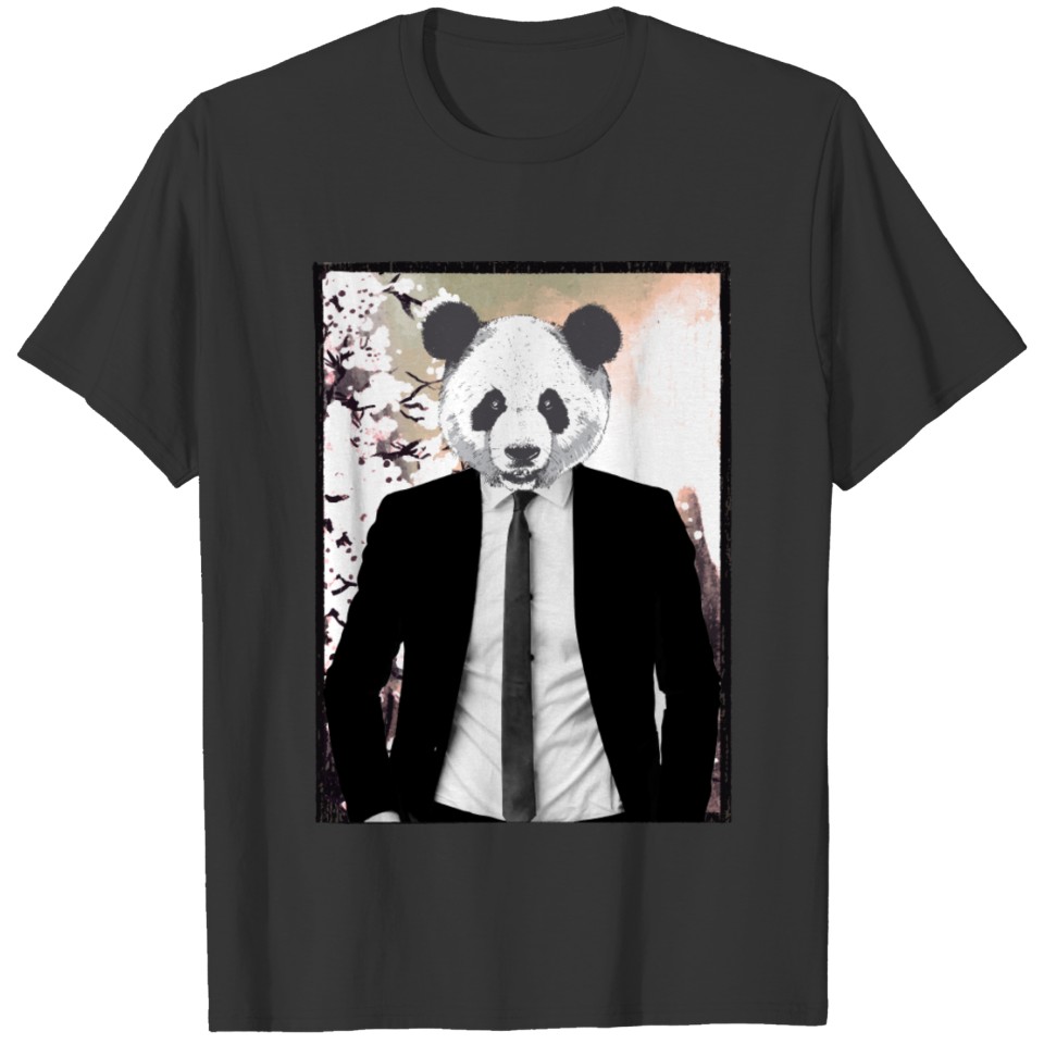 Panda Panda Panda animals suit Fun completion T-shirt