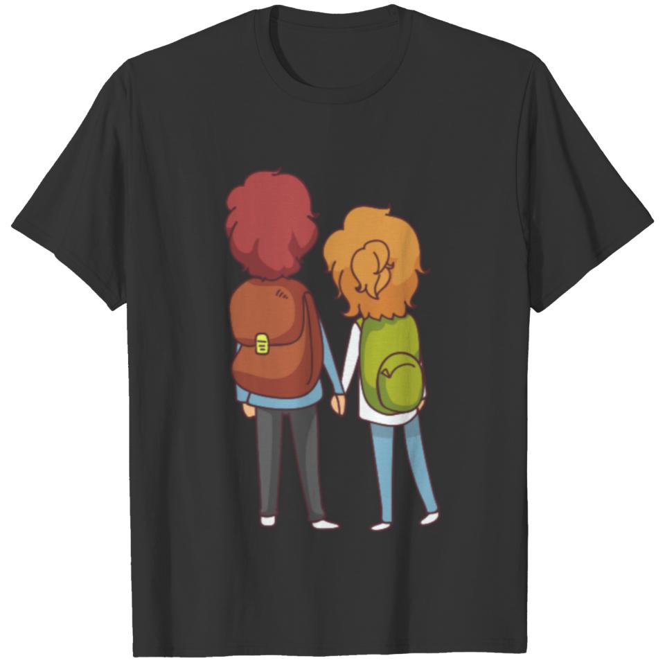 Couples sticker T-shirt