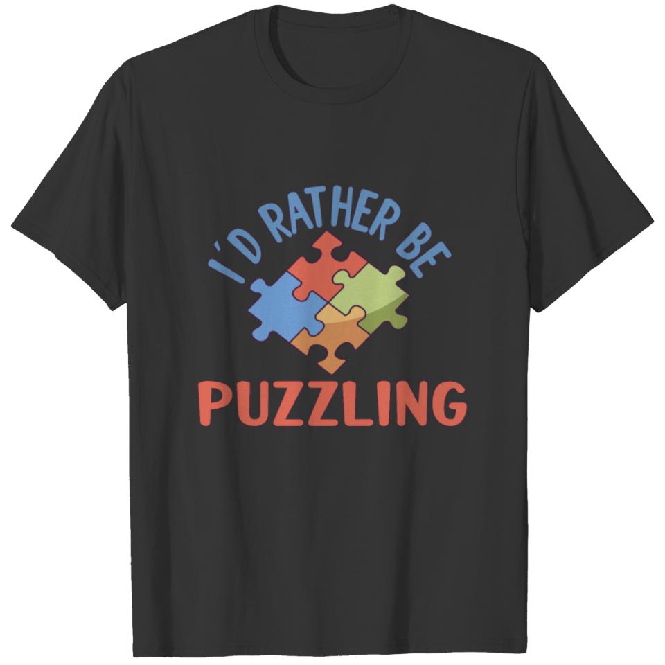 Puzzle Lover Boardgame Jigzaw Puzzle Gift Idea T-shirt