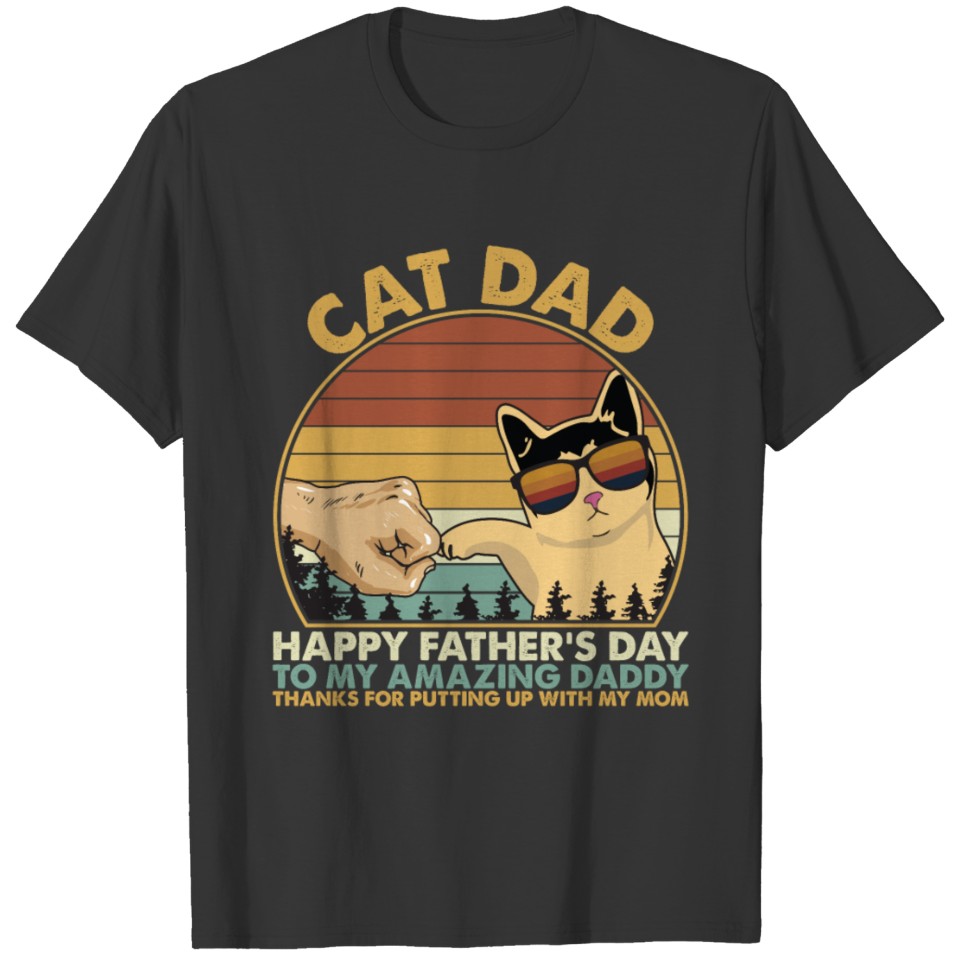 Cat Dad Fist Bump Vintage T-shirt