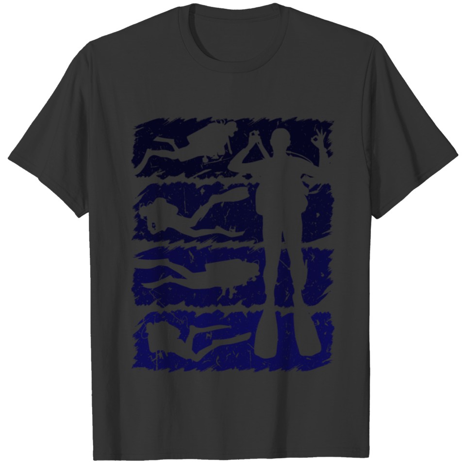 Scuba Diver Retro Diving Ocean T-shirt