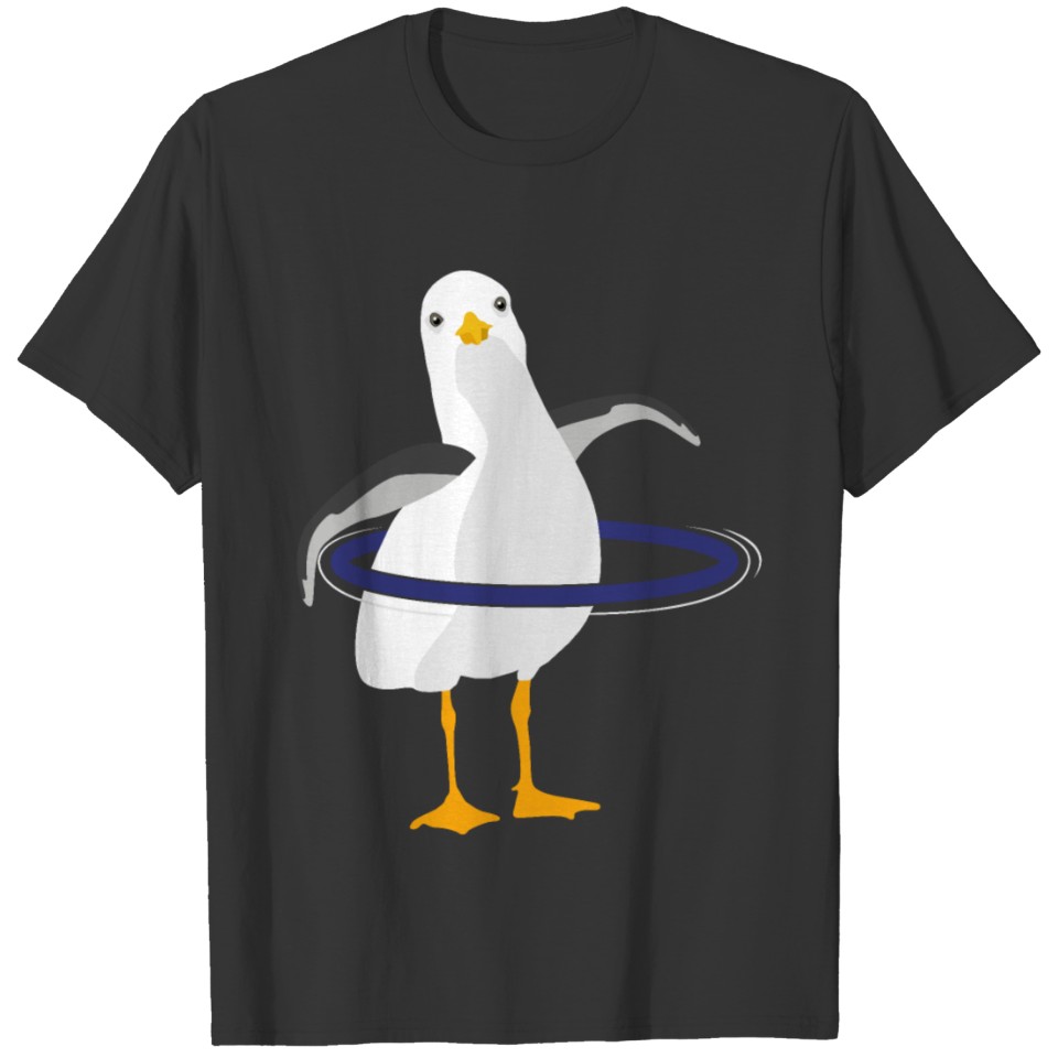 Cute Seagull Hover Hoop Ripe T-shirt