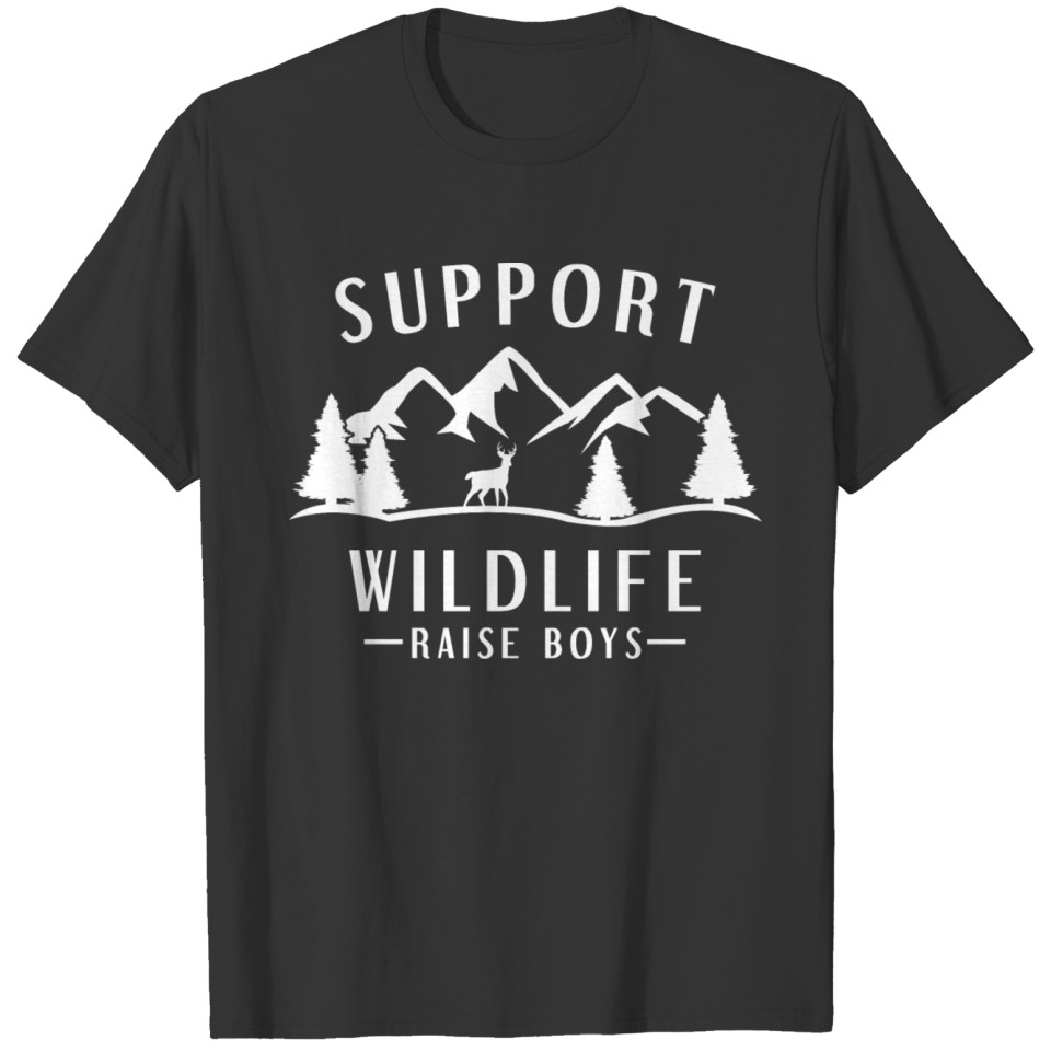 Support Wildlife Raise Boys Kids T-shirt