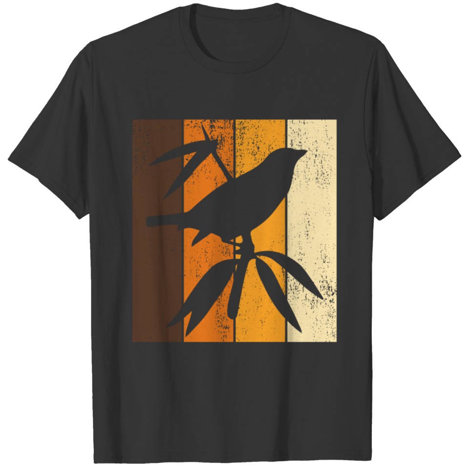 Vintage Bird Silhouette Birds Zoology Ornithology T-shirt
