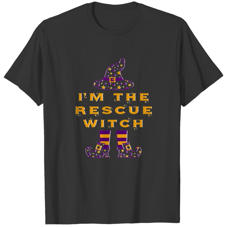 Im The Rescue Witch - Cat Dog Matching Group Hallo T-shirt