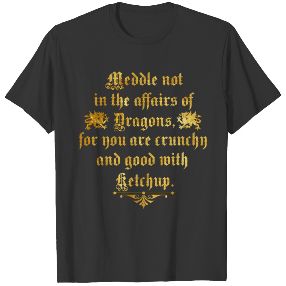 Meddle Not In Affairs Of Dragons Fantasy Nerd T-shirt