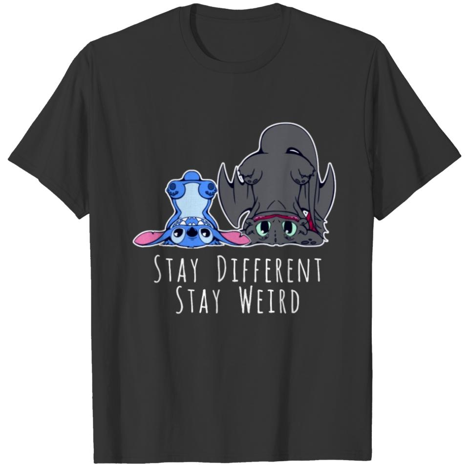 Stay Different Stay Weird Toothless And Stitch T Shirts