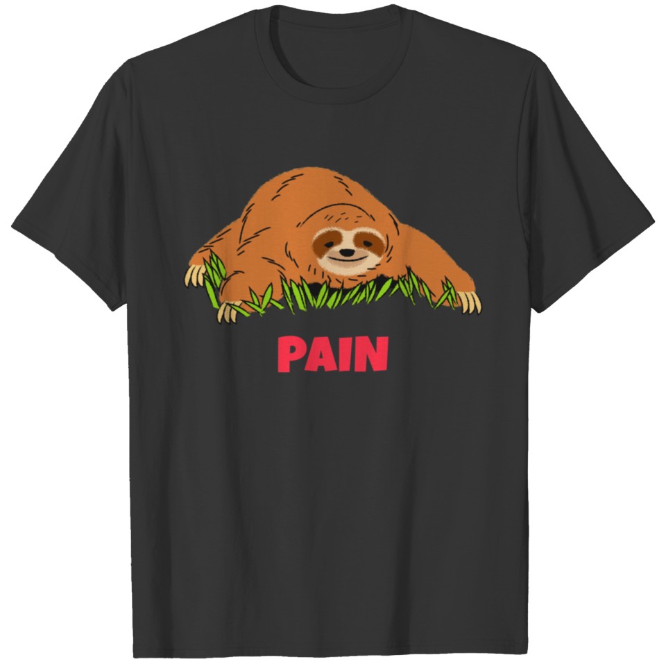 Pain Funny Kawaii Sloth Pullover T-shirt