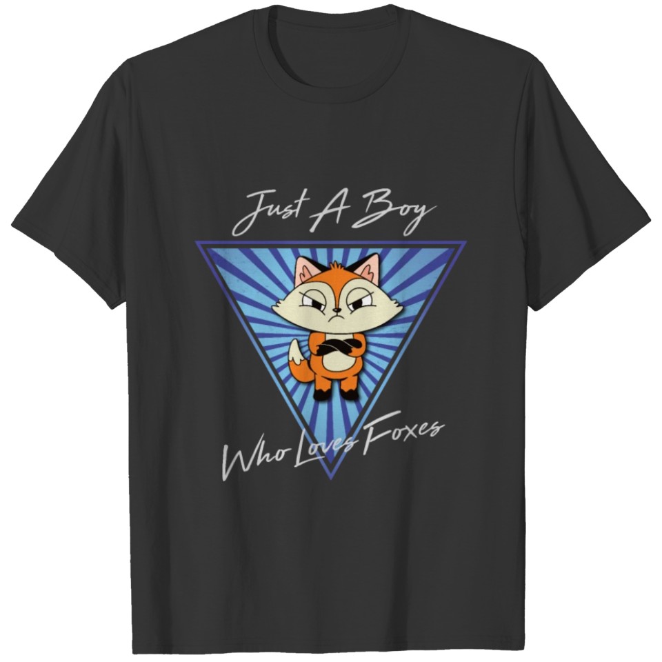 Just A Boy Who Loves Foxes - Fox Design T-shirt