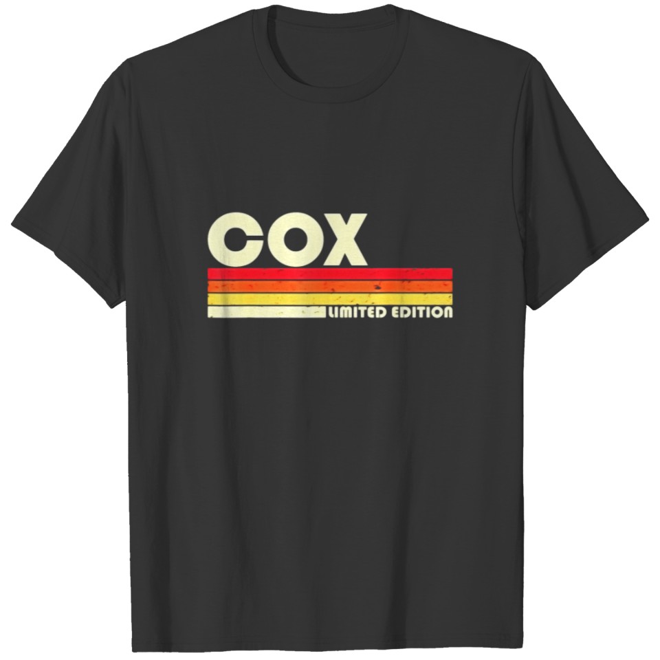 COX Surname Funny Retro Vintage 80s 90s Birthday T Shirts