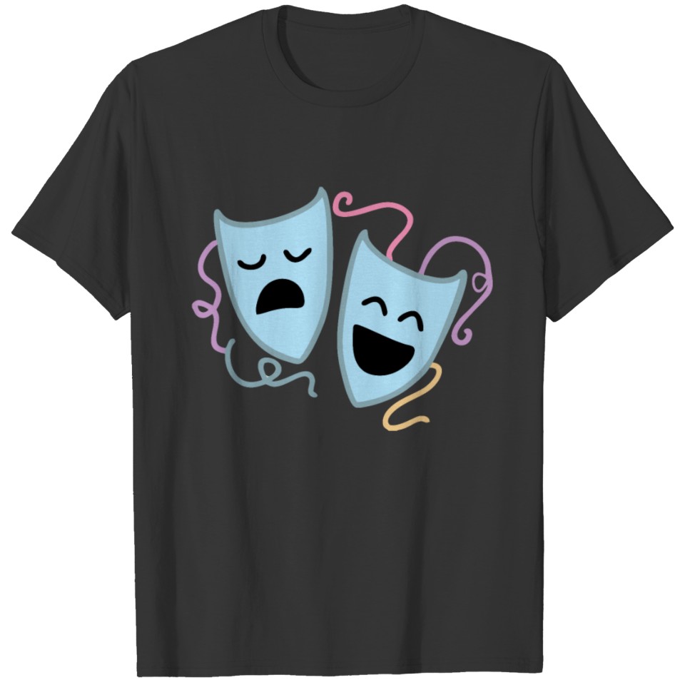 Theater Mask - Happy and Sad - Comedy and Tragedy T-shirt