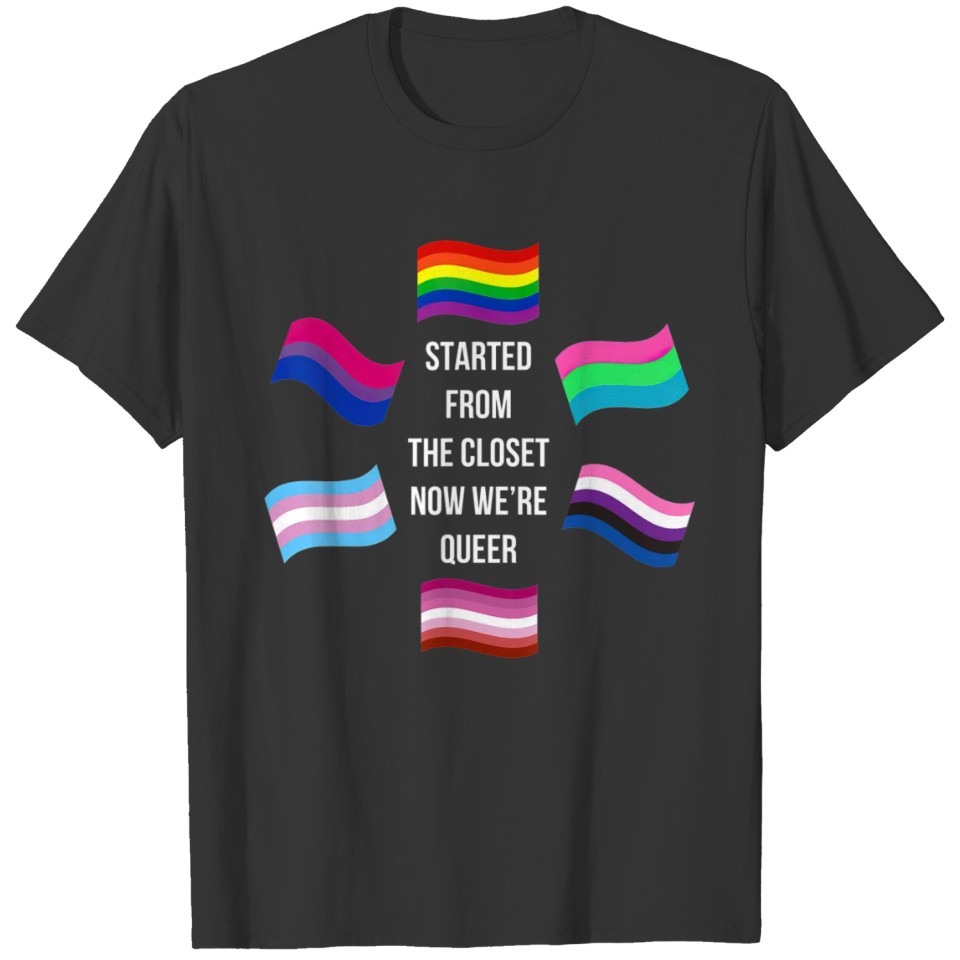 Pride Flag Lesbian Gay Bi Trans Queer LGBTQ Cool T-shirt
