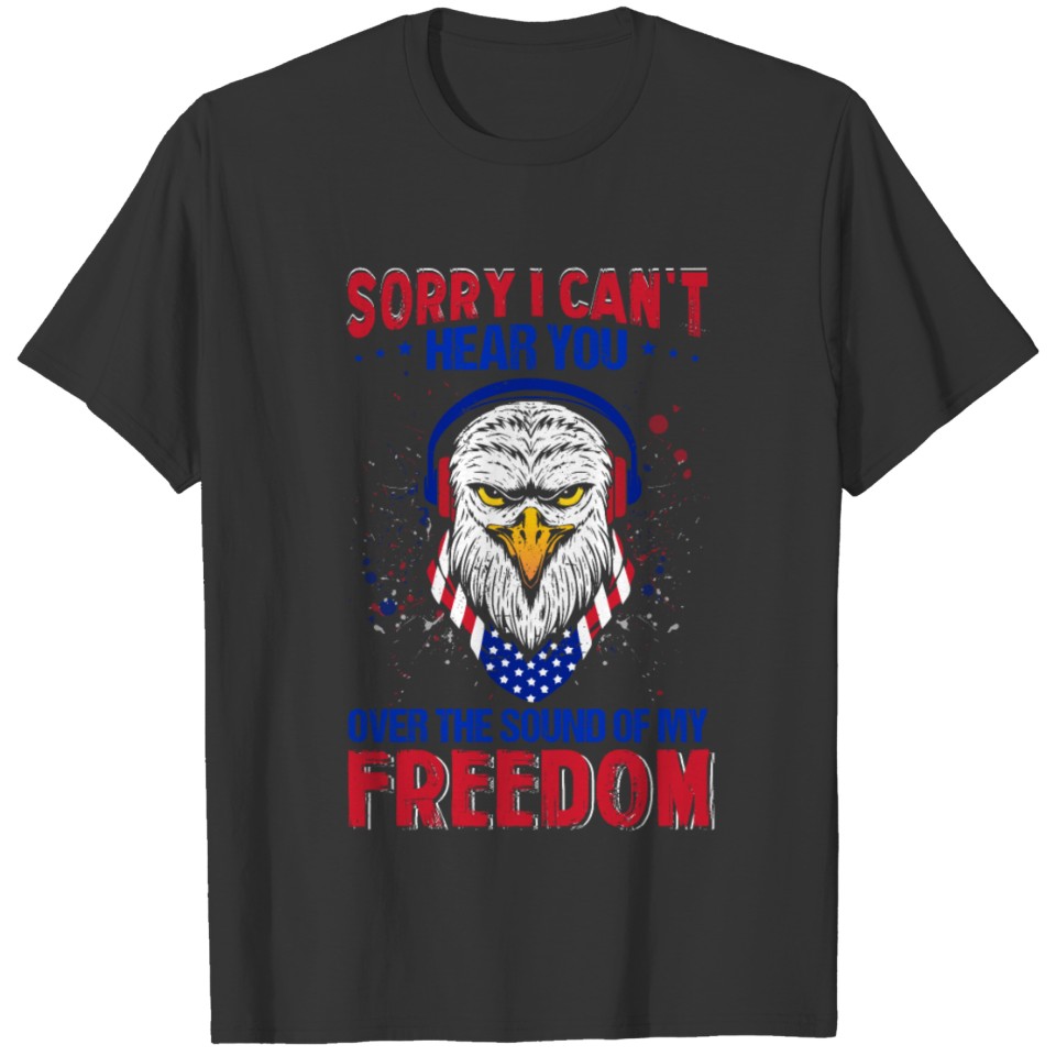 Red white and blue and beer too US flag can T-shirt