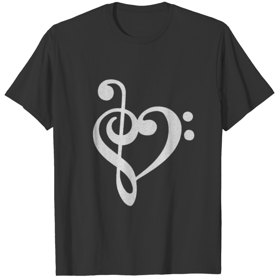 Music Sound Musician Music Note Heart Gift T-shirt