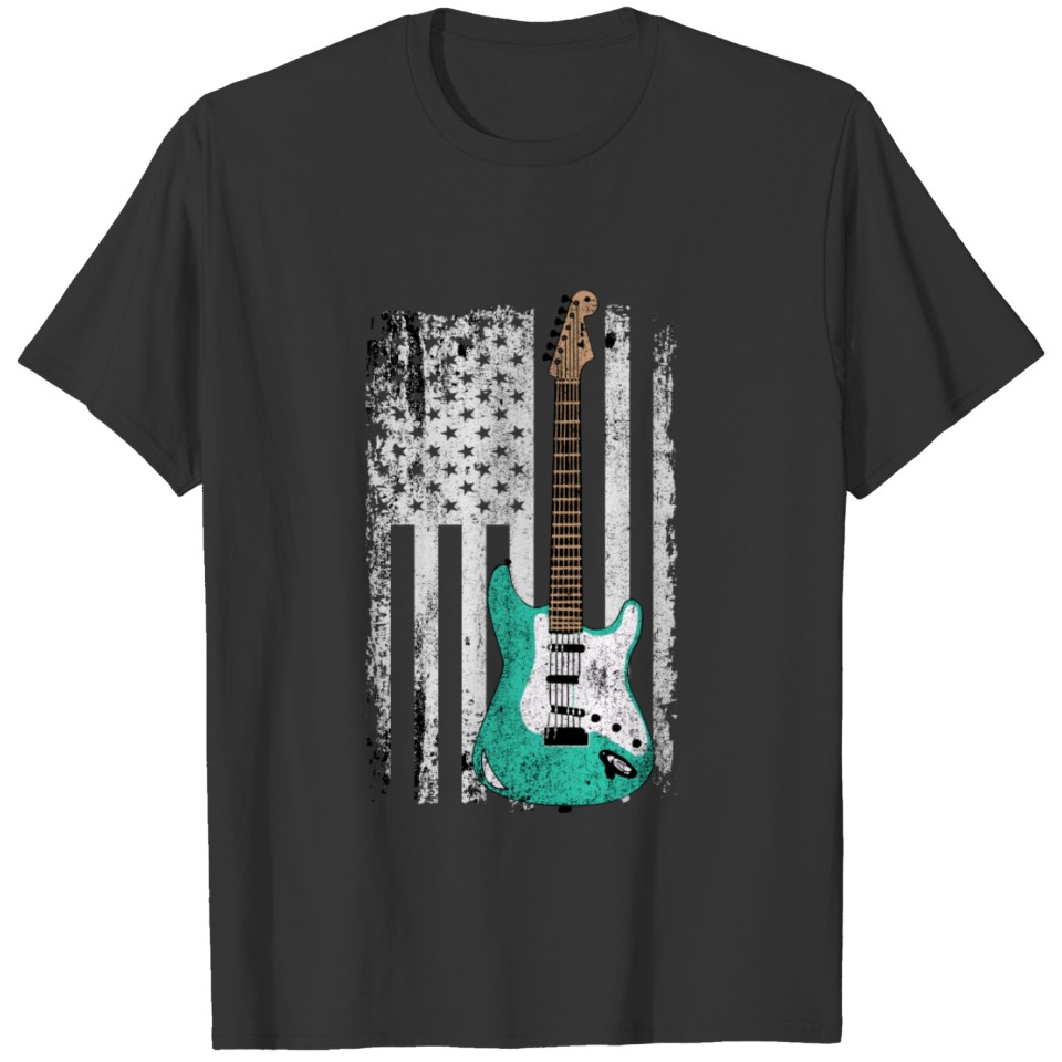 Music Sound Musician Guitar Flag Gift T-shirt