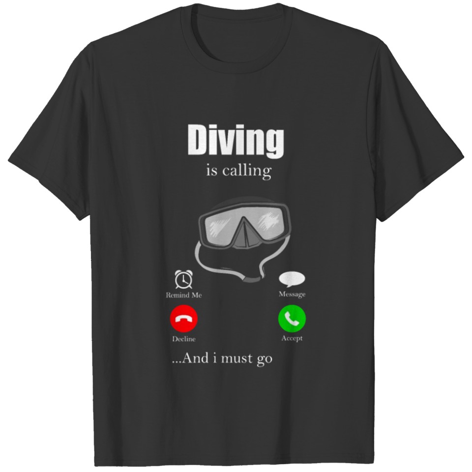 Diver Gift Sea Scuba Diving Water Apnea T-shirt