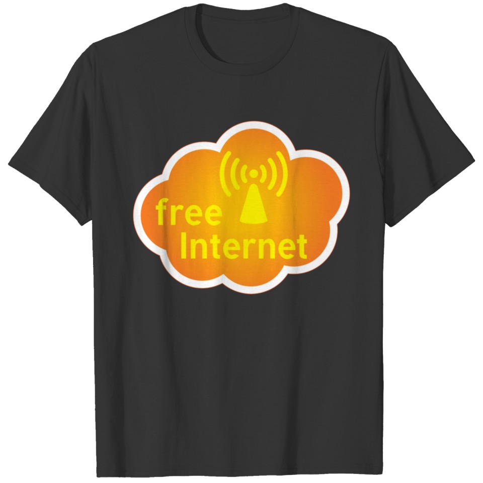 Free Wi Fi sticker T-shirt