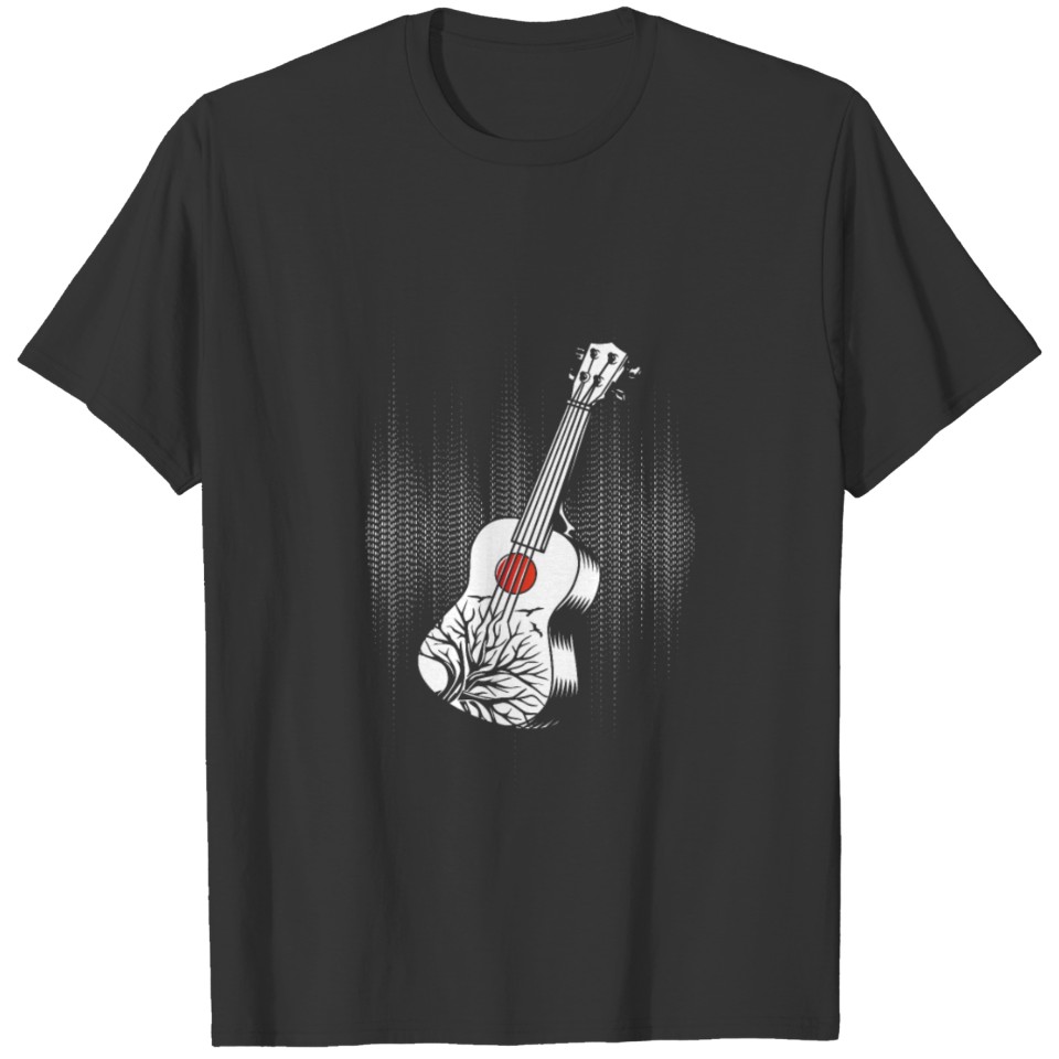 Ukulele Uke Acoustic Guitar Music Band Bass Gift T-shirt