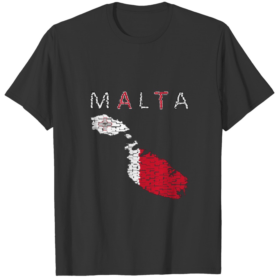 Malta Map Flag T-shirt