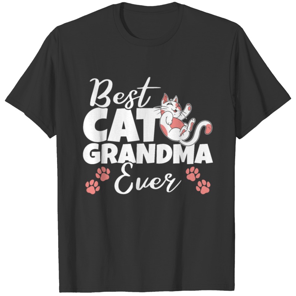 Best Cat Grandma Ever Kitty Grandmother Kitten T-shirt