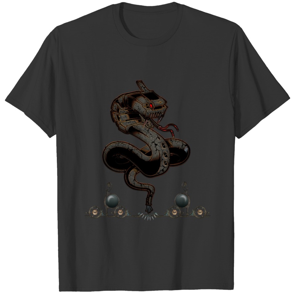 Awesome steampunk snake T-shirt