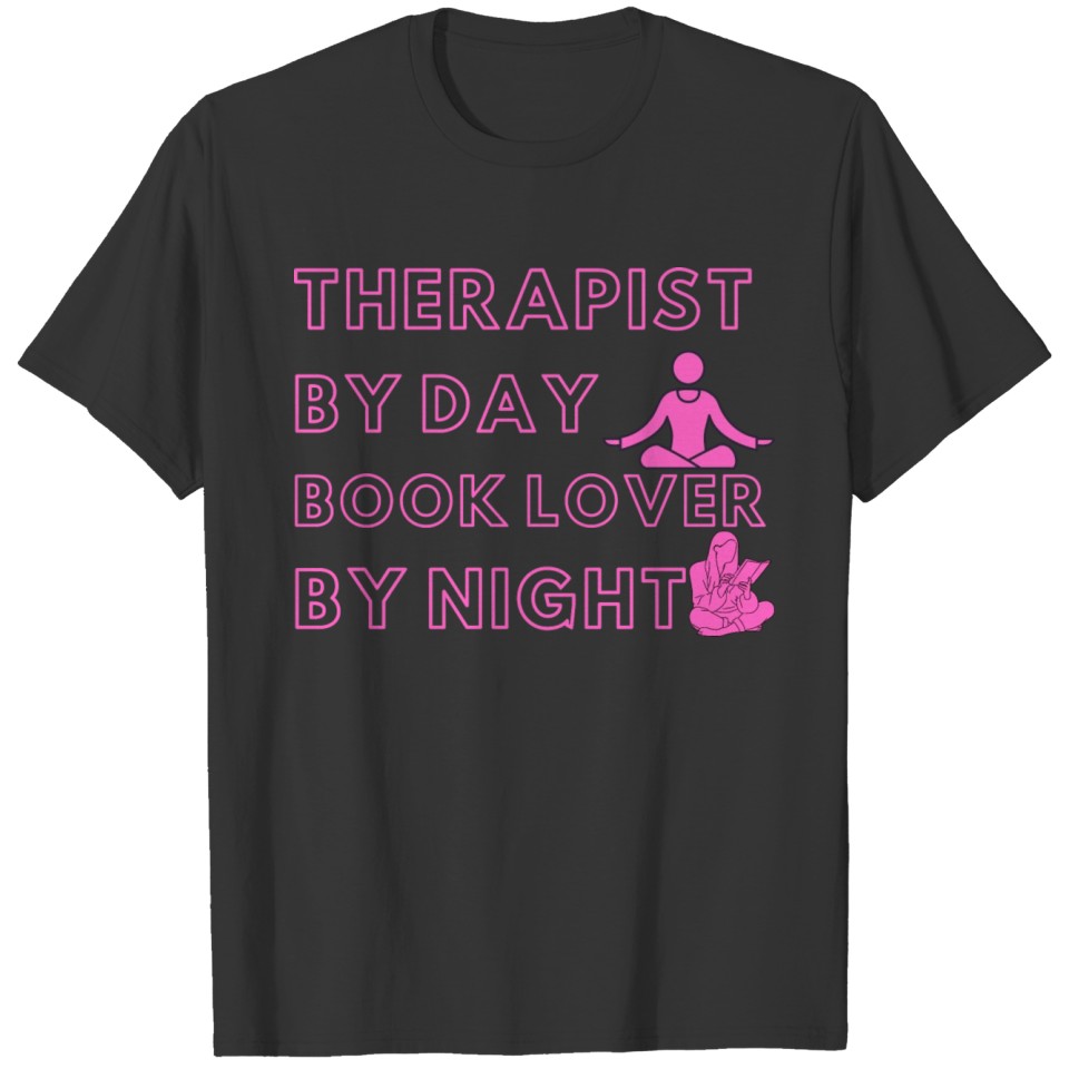 Therapist by Day Book Lover by Night T-shirt