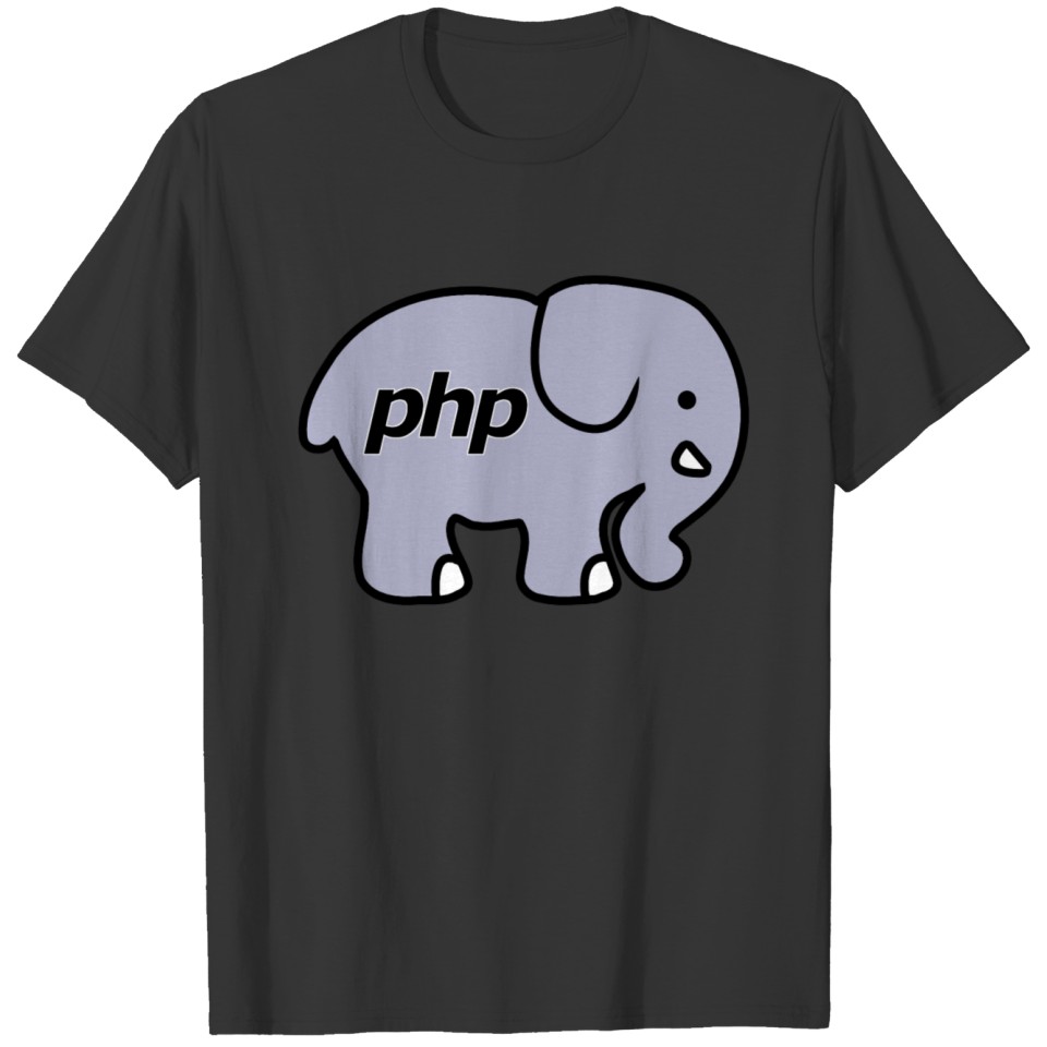 Programmer PHP blue elephant developer mastodon T-shirt
