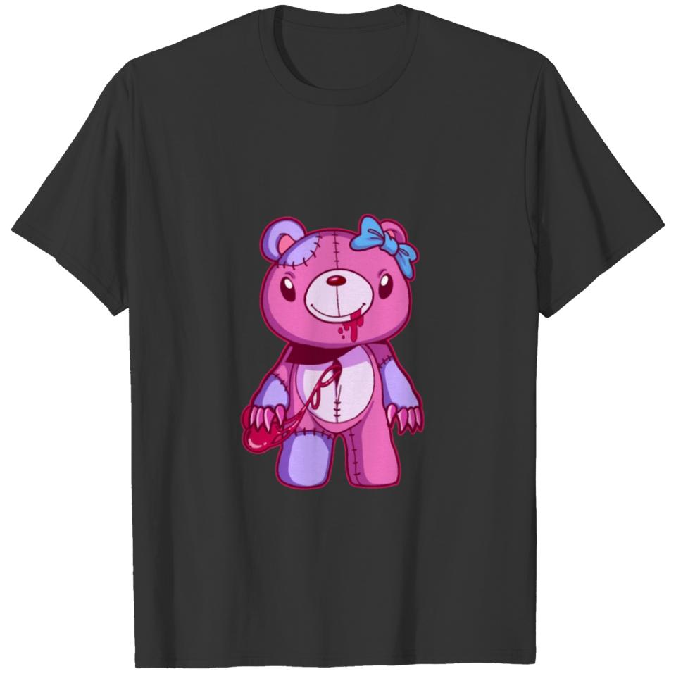 Creepy Teddy Pastel Goth Kawaii T-shirt