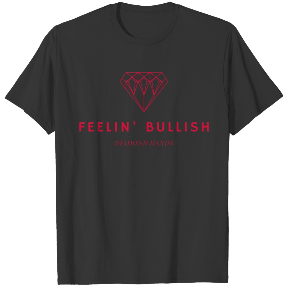 Feelin Bullish - Diamond Crypto Hands Pink T-shirt