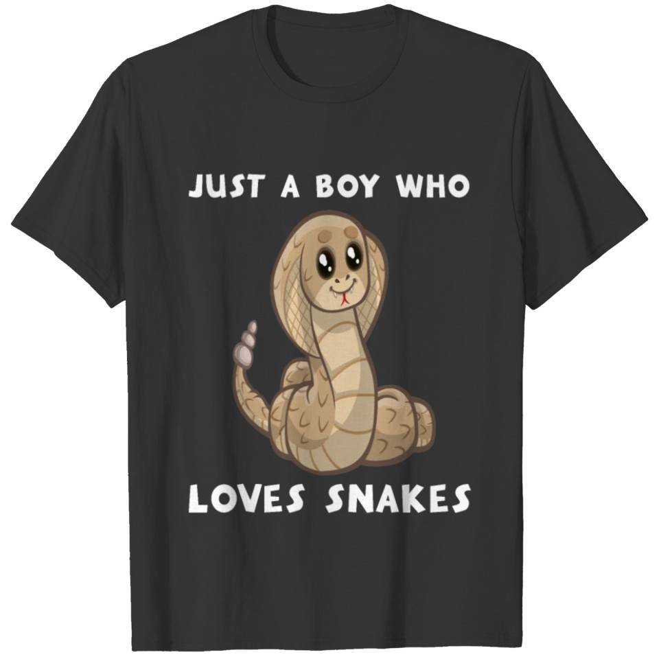 Just A Boy Who Loves Snakes Cute Snek Quote Saying T Shirts