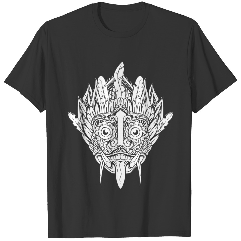 Feather Mask Tattoo Design Aztec Maori Gift T-shirt