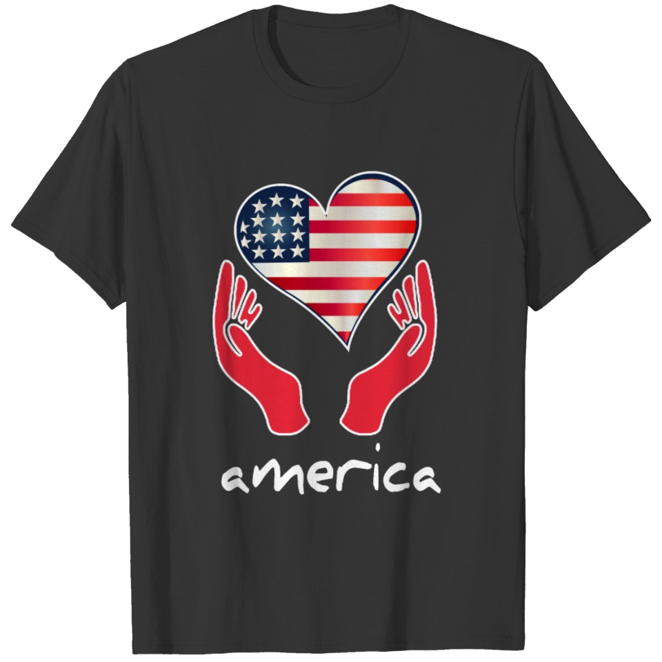 Womens 4th of july Merch - america Flag - America T-shirt