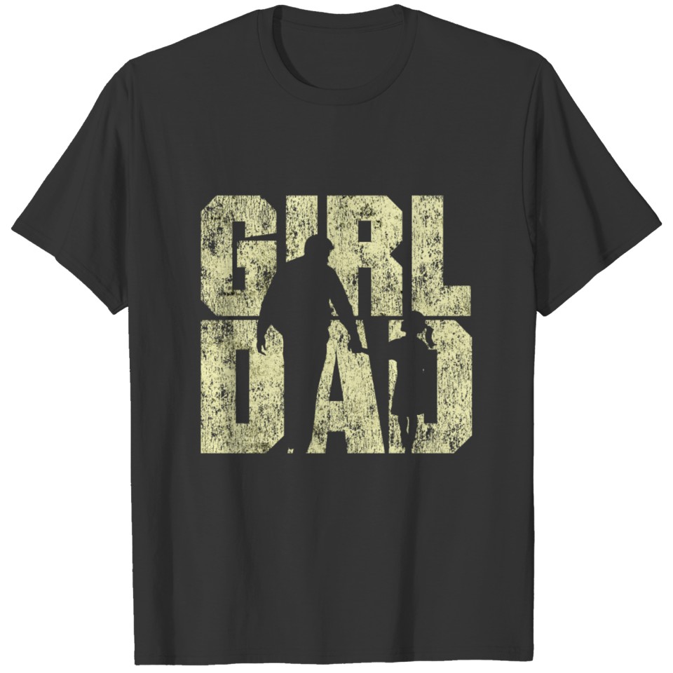 Girl Dad Vintage Father Day gift T-shirt