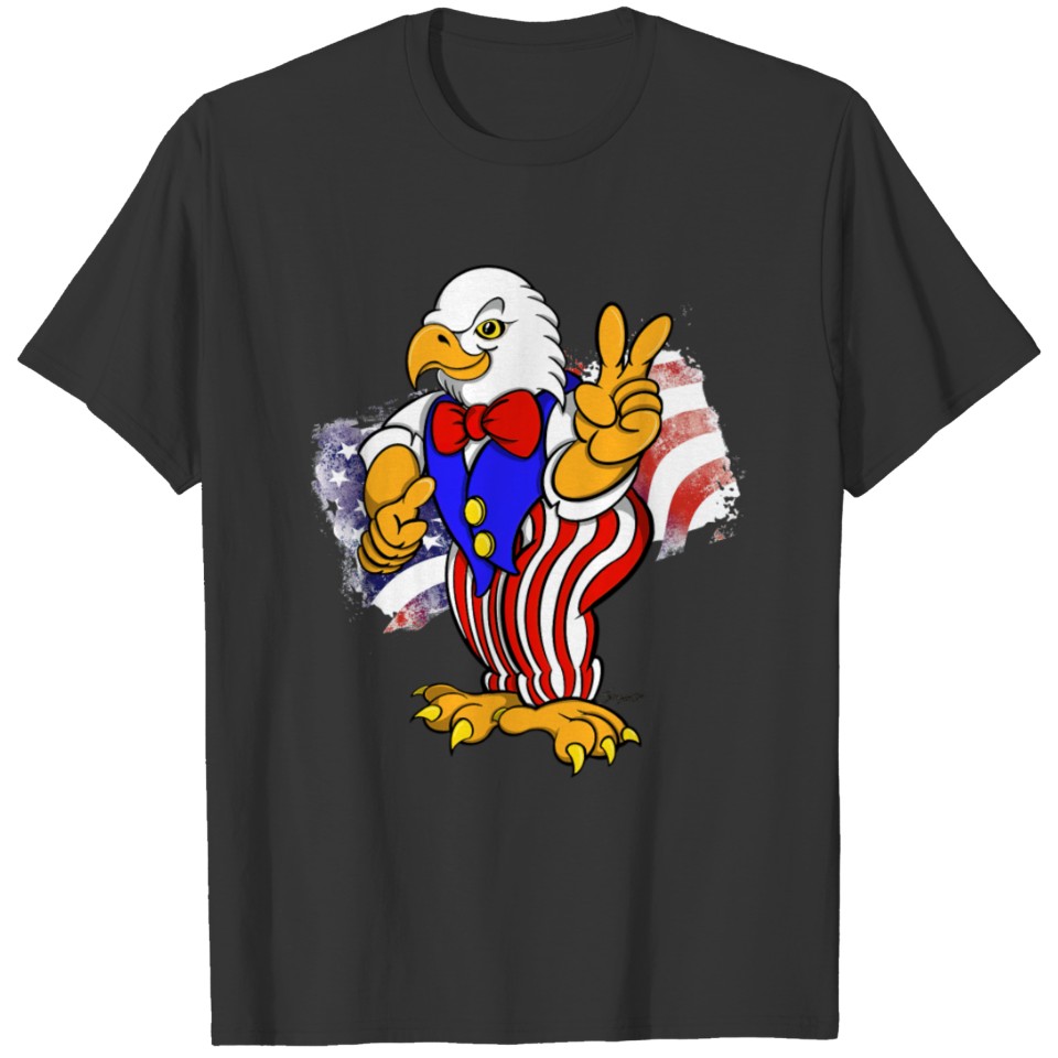 Patriotic Eagle Uncle Sam Costume 4th of July T Shirts