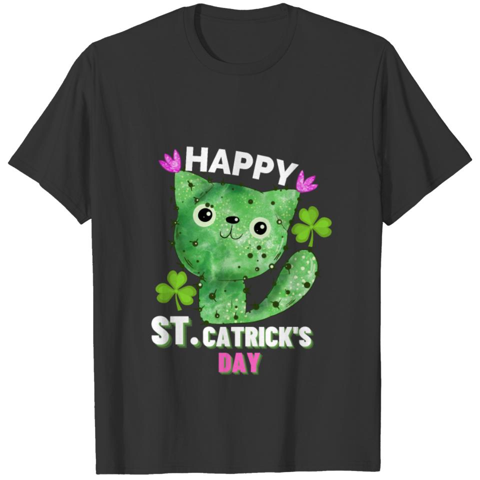 Happy St Catrick s Day Funny Cat T-shirt