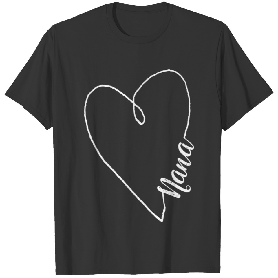 Nana Heart Light Mother Day Gift Gift Tee T-shirt