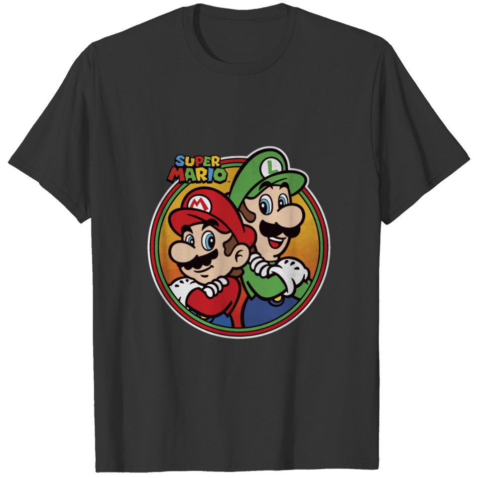 Nintendo Super Mario & Luigi Brothers Circle Graph T Shirts