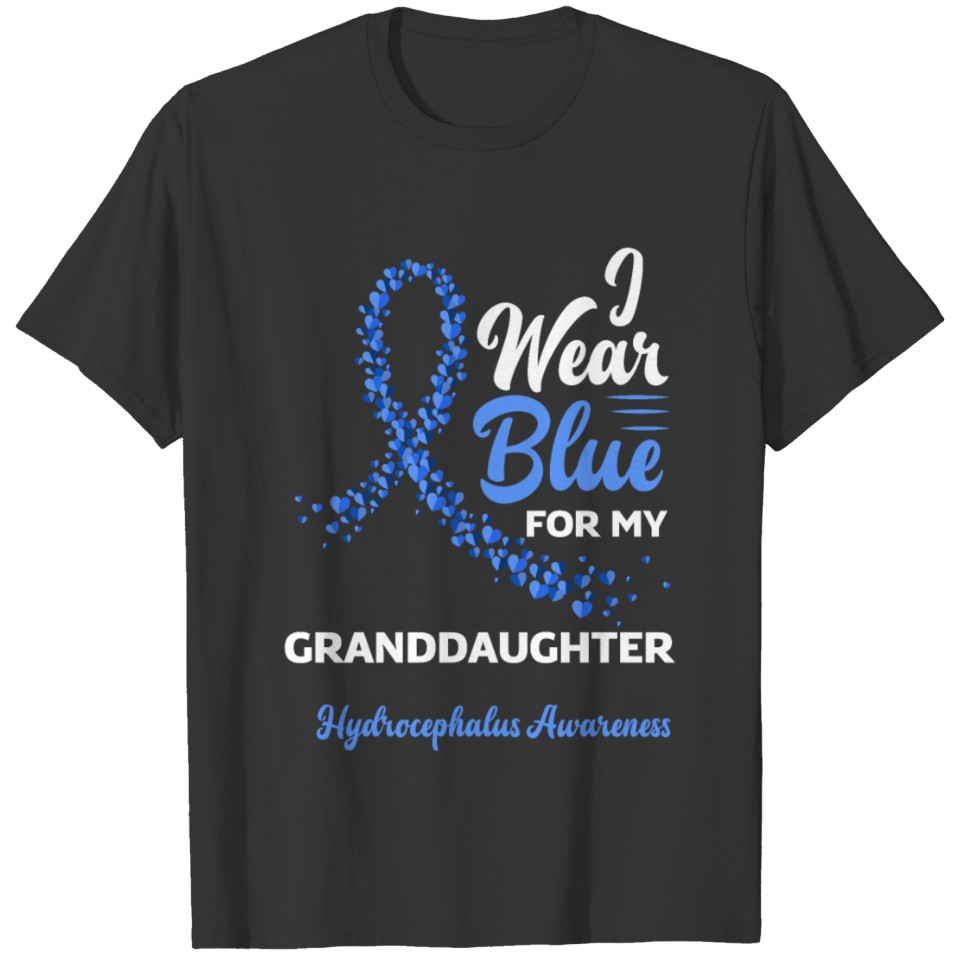 I Wear Blue For My Granddaughter Hydrocephalus T-shirt