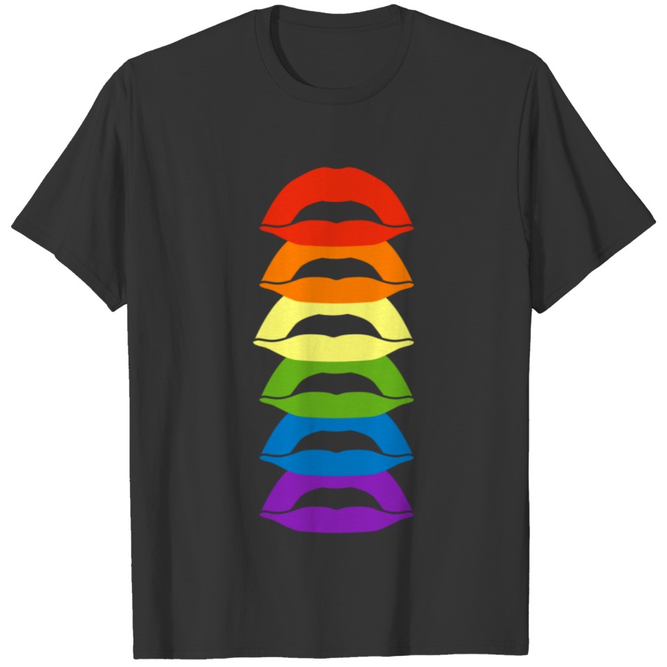 Pride Flag Lips T-shirt