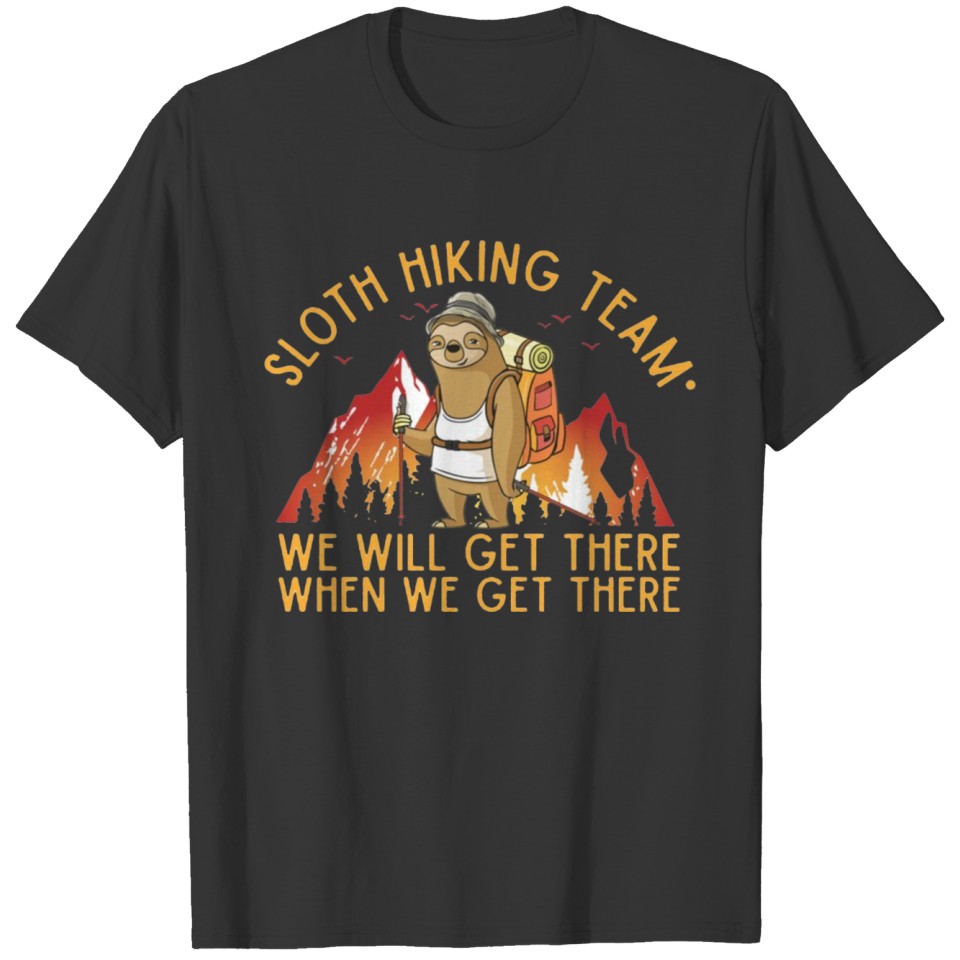 sloth hiking team T-shirt